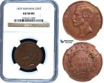 Y40, Sarawak, C. Brooke Rajah, 1 Cent 1870, Heaton, NGC AU58BN