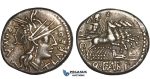 Y68, Roman Republic, Q. Fabius Labeo (124 BC) AR Denarius (3.82g) Rome, Quadriga, Fine Patina!