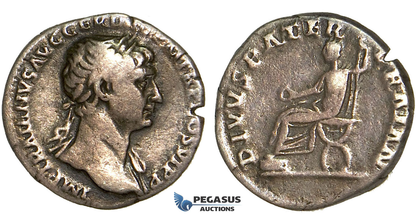 Y74, Roman Empire, Trajan (98-117 AD) AR Denarius (3.12g) Rome