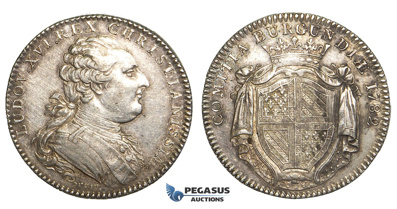 Y77, France, Louis XVI, Jeton 1782, Burgundy, Silver, Ø 31mm, 10.48g