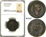 Z11, Roman Empire, Trajan (98-117 AD) Æ Dupondius (12.53g) Rome, 100 AD, Abundantia, NGC XF