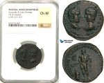 Z15, Roman Provincial, Moesia Inferior, Marcianopolis, Caracalla (198-217 AD) with Julia Domna, Æ Pentassarion (9.82g) Quintillianus, legatus consularis, 215 AD, Apollo, NGC Ch XF, Rare!