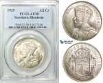 Z57, Southern Rhodesia (Zimbabwe) George V, 1/2 Crown 1935, Silver, PCGS AU58