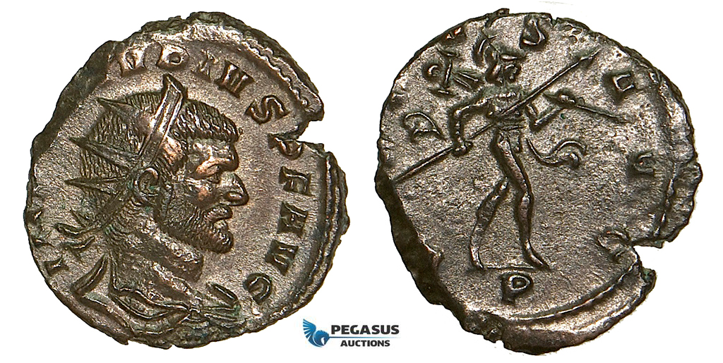 Z61, Roman Empire, Divus Claudius II Gothicus (Died 270 AD) Antoninianus (2.50g) Mediolanum, Mars, EF