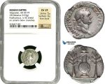 Z84, Roman Empire, Divus Vespasian (died AD 79). AR denarius (3.32 g) Rome, struck under Titus (80-81 AD) NGC Ch VF Fine Style