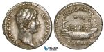 Z93, Roman Empire, Hadrian (117-138 AD) AR Denarius (3.35g) Rome (132-135 AD) Galley, Good VF