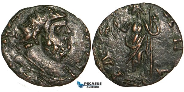 ZA10, Roman Empire, Carausius, Romano-British Emperor (286-293 AD) BL Antoninianus (2.01g) Barbaric imitation, VF