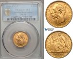 ZA13, Danish West Indies, Christian IX, 4 Daler/20 Francs 1904, Copenhagen, Gold, PCGS MS64