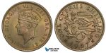 ZA44, Cyprus, George VI, Shilling 1947, Toned High Grade!