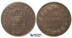 ZB70, Greece, Othon, 10 Lepta 1843, Athens, XF-AU (Bold struck) Chocolate Brown toning!
