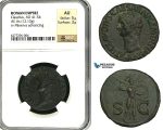 ZC18, Roman Empire, Claudius (41-54 AD) Æ As (12.13g) Rome, 50-54 AD, Minerva, NGC AU