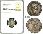 ZC29, Roman Empire, Vespasian (69-79 AD), AR Denarius (3.22g) Rome, 70 AD, Pax, NGC Ch VF