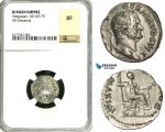 ZC31, Roman Empire, Vespasian (69-79 AD), AR Denarius (3.33g) Rome, 73 AD, NGC XF