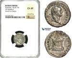 ZC36, Roman Empire, Domitian (81-96 AD), AR Denarius (2.95g) Rome, Struck under Titus, Altar, NGC Ch XF