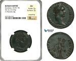 ZC40, Roman Empire, Domitian (81-96 AD) Æ As (12.57g) Rome, 90-91 AD, Moneta, NGC AU