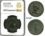 ZC45, Roman Empire, Trajan (98-117 AD) Æ Sestertius (27.26g) Rome, 107 AD, Fortuna, NGC Ch XF, Fine Style