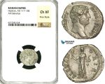 ZC48, Roman Empire, Hadrian (117-138 AD), AR Denarius (3.20g) Rome, 134-138 AD, Alexandria, NGC Ch XF, Fine Style