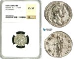 ZC50, Roman Empire, Hadrian (117-138 AD), AR Denarius (3.20g) Rome, 119-122 AD, Pax, NGC Ch XF