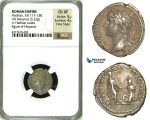 ZC52, Roman Empire, Hadrian (117-138 AD) AR Denarius (3.22g) Rome, 134-138 AD, Hispania, Very Rare! NGC Ch VF, Fine Style