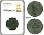 ZC53, Roman Empire, Hadrian (117-138 AD) Æ As (10.69g) Rome, 132-135 AD, Horse, NGC Ch XF