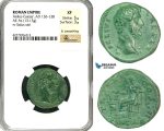 ZC57, Roman Empire, Aelius Caesar (136-138 AD) Æ As (13.13g) Rome, 137 AD, Salus/Concordia, NGC XF