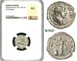 ZC60, Roman Empire, Antoninus Pius (138-161 AD), AR Denarius (2.58g) Rome, Vesta/Altar, NGC AU