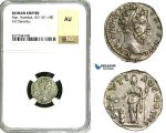 ZC65, Roman Empire, Marcus Aurelius (161-180 AD), AR Denarius (3.04g) Rome, 162-163 AD, Salus, NGC AU