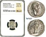 ZC68, Roman Empire, Lucius Verus (161-169 AD), AR Denarius (3.73g) Rome, 167 AD, Aequitas, NGC Ch MS★