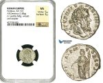 ZC71, Roman Empire, Pertinax (193 AD), AR Denarius (2.85g) Rome, 193 AD, Laetitia, NGC MS