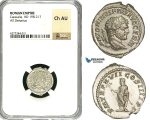 ZC83, Roman Empire, Caracalla (197-217 AD), AR Denarius (3.27g) Rome, Genius, NGC Ch AU