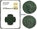 ZC87, Roman Empire, Geta (209-212 AD) Æ Dupondius (13.54g) Rome, 211 AD, Pietas, NGC Ch VF
