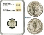 ZC94, Roman Empire, Julia Maesa Augusta (218-224 AD), AR Denarius (3.01g) Rome, 220-222 AD, Felicitas, NGC Ch AU