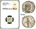 ZD07, Roman Empire, Elagabalus (218-222 AD), AR Denarius (3.04g) Rome, 218-222 AD, Abundantia, NGC MS