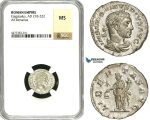 ZD09, Roman Empire, Elagabalus (218-222 AD), AR Denarius (3.03g) Rome, 220-221 AD, Libertas, NGC MS