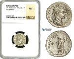 ZD23, Roman Empire, Severus Alexander (222-235 AD), AR Denarius (3.2g) Rome, NGC MS