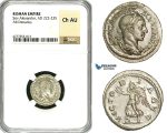 ZD32, Roman Empire, Severus Alexander (222-235 AD), AR Denarius (3.69g) Rome, Victory, NGC Ch AU