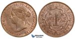 ZE44, East Africa, Victoria, 1 Pice 1898, AU-UNC Red Brown