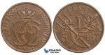 ZE71, Danish West Indies, Christian IX, 1 Cent (5 Bit) 1905, Copenhagen, Brown, AU