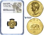 ZG39, Roman Empire, Hadrian (117-138 AD) AV Aureus (7.08g) Rome, 125-128 AD, She-wolf & twins, NGC VF, Fine Style, Rare!