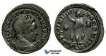 ZG43, Roman Empire, Constantine I (306-337 AD), Æ Nummus (2.84g) Londinium (London) Sol Standing, Brown VF-EF