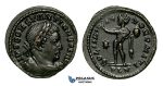 ZG44, Roman Empire, Constantine I (306-337 AD), Æ Nummus (3.42g) Londinium (London) Sol Standing, Brown VF-EF