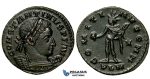 ZG49, Roman Empire, Constantine I (306-337 AD), Æ Nummus (3.91g) Londinium (London) Sol Standing, Brown VF-EF