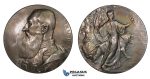 ZG53, Belgium, Leopold II, Silver Medal (Ø 69mm, 120g) by G. Devreese, Commemorating the 75th Anniversary of Belgian Independence