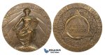 ZG70, Italy, Freemasonry Bronze Medal (Ø 45mm, 47g) by Croce, on the International Masonic Congress, Rome 1911