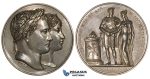 ZH17, France, Napoleon I, Silver Medal 1810 (Ø40.4mm, 34.75g) by B. Andrieu and J.M. Jouannin , on his marriage to Archduchess Marie Louise, daughter of Emperor Franz I of Austria