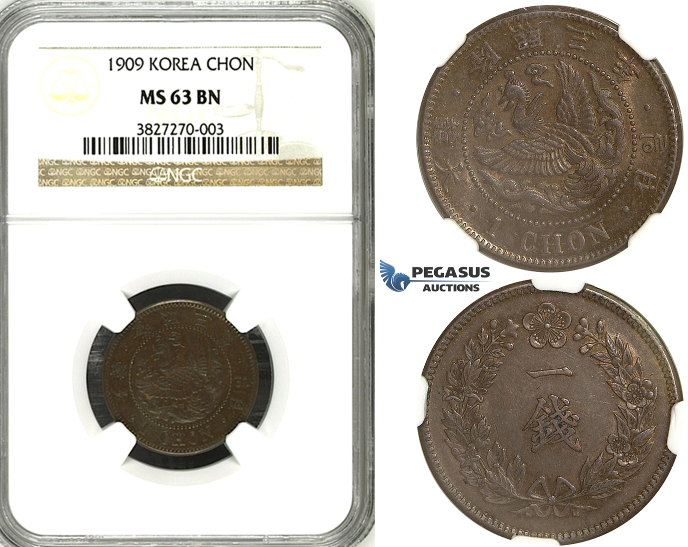 ZH41, Korea, Yung Hi, Chon 1909, NGC MS63BN