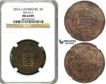 ZH45, Luxembourg, William III, 10 Centimes 1855-A, Paris, NGC MS63BN
