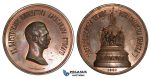 ZH73, Russia, Alexander II, Bronze Medal 1862 (Ø86.5mm, 282.3g) by P. Brusnitsyn, on the 1000 year commemoration of the founding of Russia