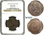 ZH77, Sarawak, C. Brooke Rajah, 1 Cent 1870, NGC MS62BN