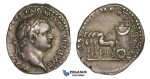 ZH99, Roman Empire, Titus (79-81 AD) AR Denarius (3.34g) Rome, 79 AD, Quadriga, Rare!